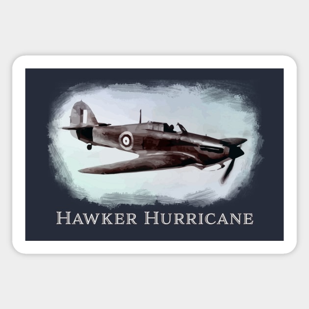 Hawker Hurricane - WW2 fighter plane - vintage warbird Sticker by jdunster